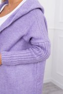 Sweter z kapturem fioletowy