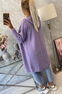 Sweter z kapturem fioletowy