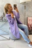 Sweter z kapturem fioletowy