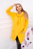 Tunika z kopertowym przodem Oversize musztardowa