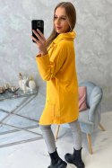 Tunika z kopertowym przodem Oversize musztardowa