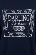 Tunika z nadrukiem Darling granatowa S/M - L/XL