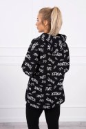 Bluza z napisami czarna