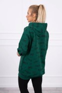 Bluza z napisami zielona