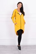 Bluza z suwakiem z tyłu musztardowa
