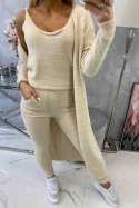 Komplet swetrowy alpaka beżowy