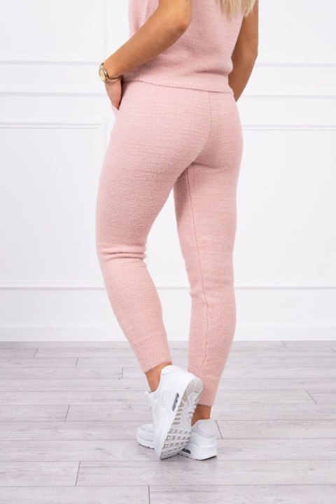 Komplet swetrowy alpaka pudrowy róż