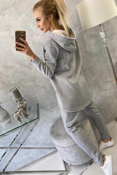 Komplet ze spodniami Baggy szary