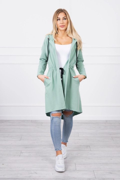 Narzutka z dłuższym tyłem ciemno miętowa