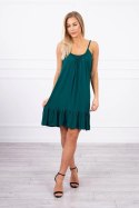Sukienka na cienkich ramiączkach zielona