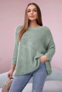 Sweter szeroki oversize ciemny miętowy