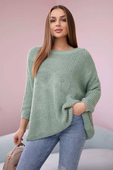 Sweter szeroki oversize ciemny miętowy