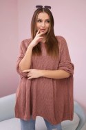 Sweter szeroki oversize ciemny różowy