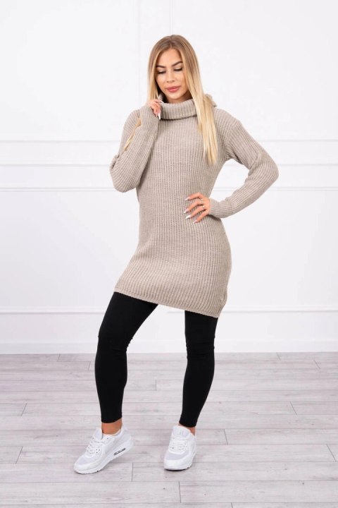 Sweter z golfem beżowy