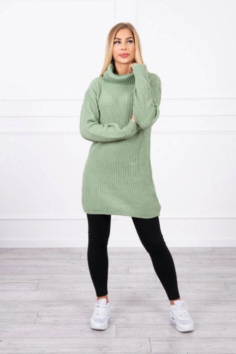 Sweter z golfem ciemny miętowy