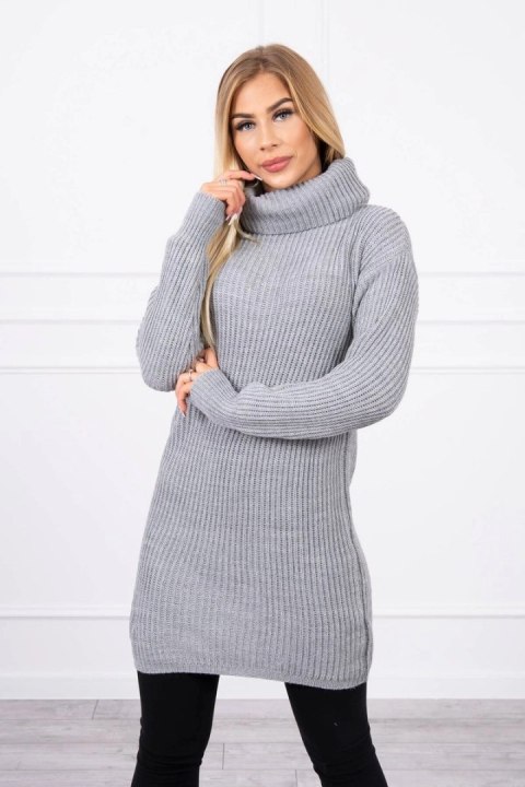 Sweter z golfem szary