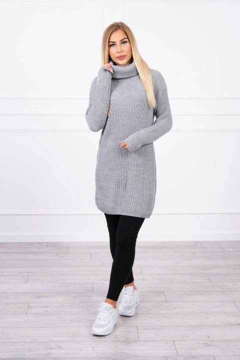 Sweter z golfem szary