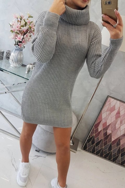 Sweter z golfem szary