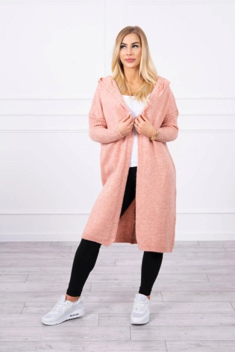 Sweter z kapturem jasny różowy