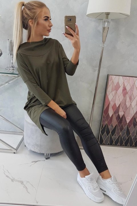 Bluza z nadrukiem skrzydeł khaki