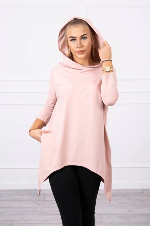 Bluza z nadrukiem skrzydeł pudrowy róż