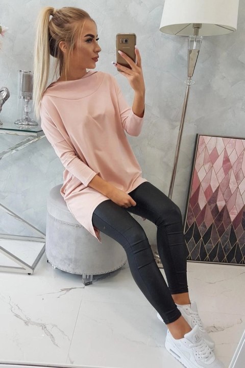 Bluza z nadrukiem skrzydeł pudrowy róż