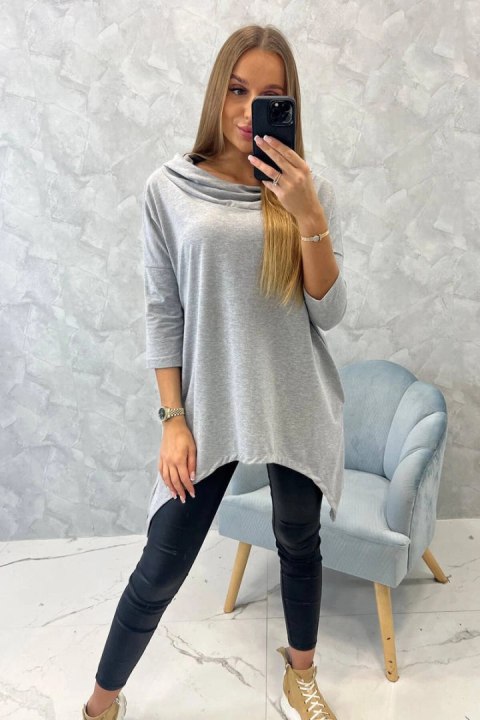 Bluza z nadrukiem skrzydeł szara