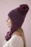 Czapka damska uszatka Emma K343 różowa