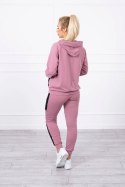 Komplet sportowy z lampasami ciemny różowy