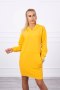 Sukienka z kapturem musztardowy