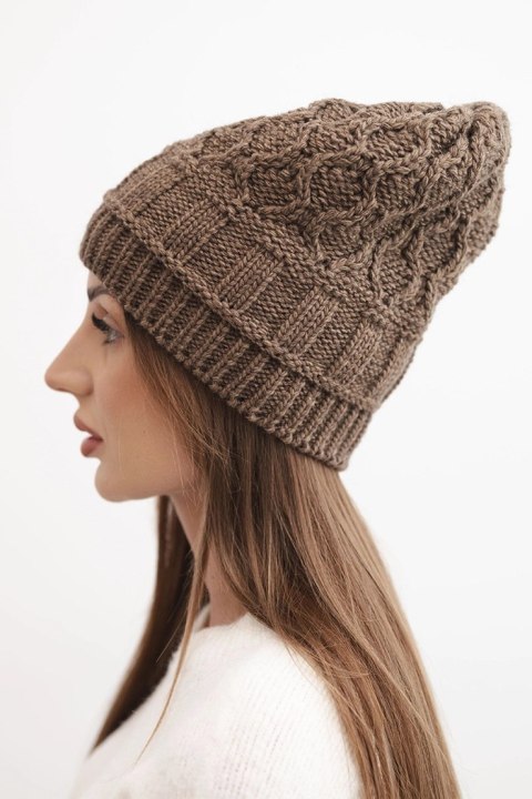 Czapka z polarem Marta K231 mocca