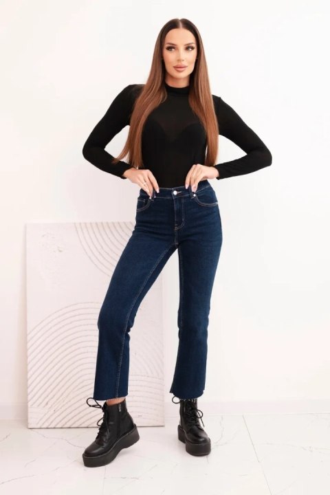 Damska bluzka z golfem i długim rękawem z kaszmiru czarna