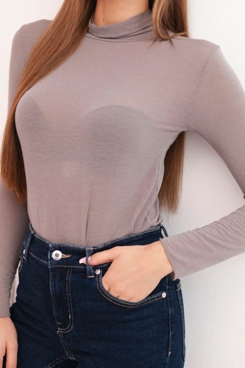 Damska bluzka z kaszmiru z golfem i długim rękawem fango