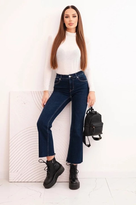 Damska bluzka z kaszmiru z golfem i długim rękawem jasno beżowa