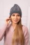 Czapka damska Kalina K362 ciemno szara