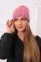 Czapka damska Rebeka K345 różowa