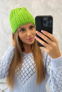 Czapka damska Rebeka K345 zielony neon
