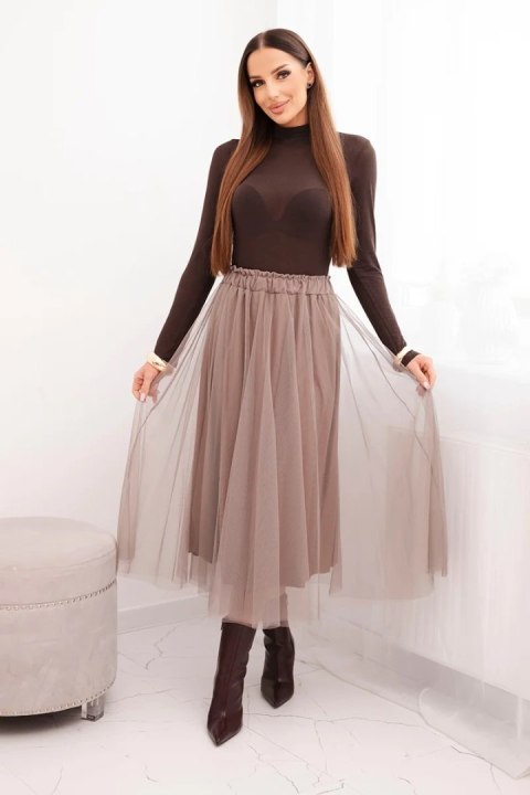 Spódnica damska tiulowa z podszewką z wiskozy fango