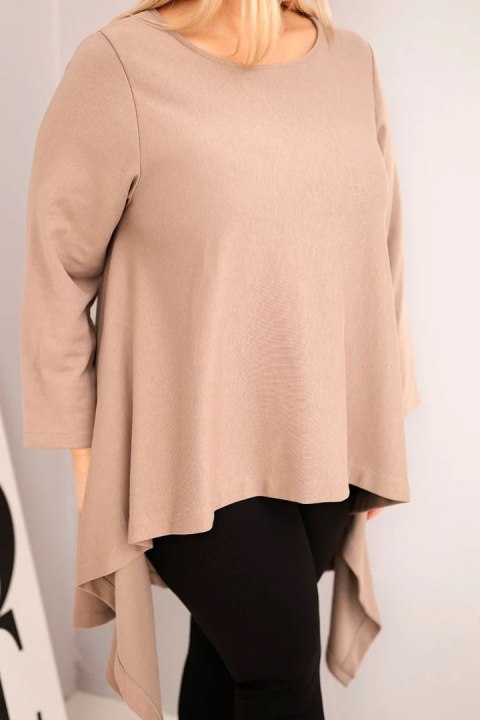 Tunika damska Plus Size bawełniana o asymetrycznym kroju fango