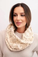 Komin damski wełniany miękki melanżowy szalik zimowy KN25 beżowy