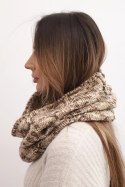 Komin damski wełniany miękki melanżowy szalik zimowy KN25 camelowy