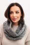 Komin damski wełniany miękki melanżowy szalik zimowy KN25 ciemno szary