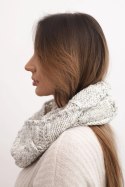 Komin damski wełniany miękki melanżowy szalik zimowy KN25 jasno szary