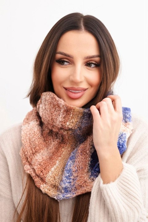 Komin damski wełniany miękki otulacz golf zimowy KN21 fioletowy