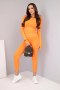 Komplet damska z prążkowanej wiskozy z długim rękawem i legginsami pomarańczowy