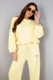 Komplet damski masełko bluza + spodnie żółty