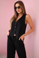Komplet kamizelka + spodnie czarny