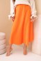 Spódnica damska wiskozowa rozkloszowana pomarańczowa