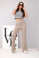 Spodnie damskie masełko z rozszerzaną nogawką fango