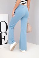 Jeansy Spodnie  damskie masełko z rozszerzaną nogawką jeansowe